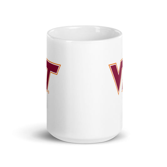 Virginia Tech Hokies: Primary Logo (White) Mug (15 oz)