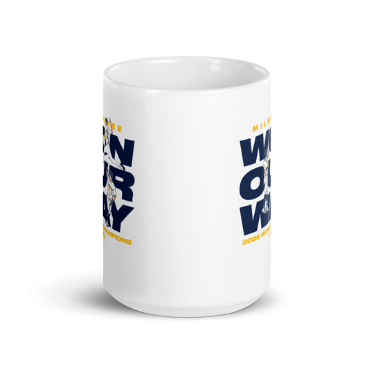 Milwaukee Baseball: Won Our Way Stack World Champions Mug (15 oz)