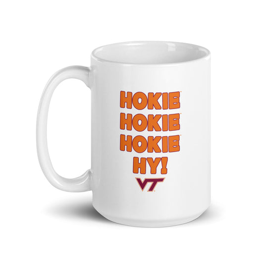 Virginia Tech Hokies: Hokie Hokie Hokie Hy Slogan Mug (15 oz)