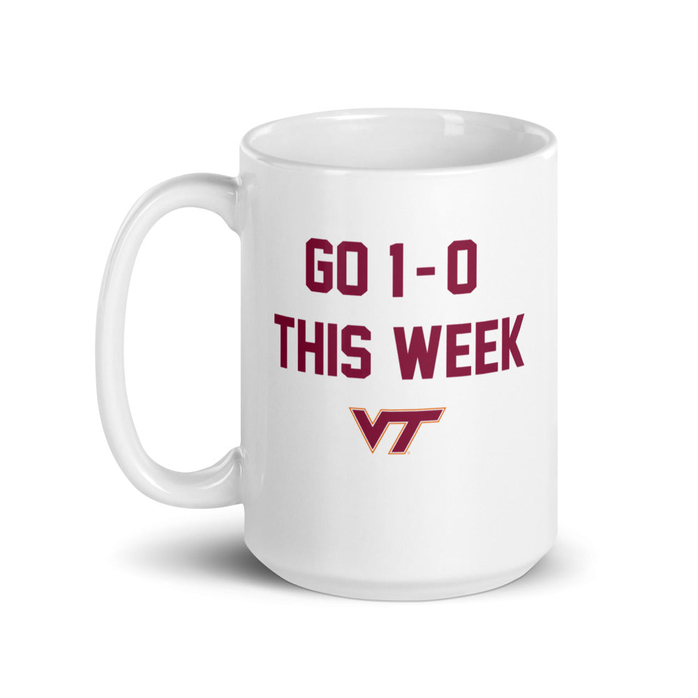 Virginia Tech Football: Go 1-0 This Week Mug (15 oz)
