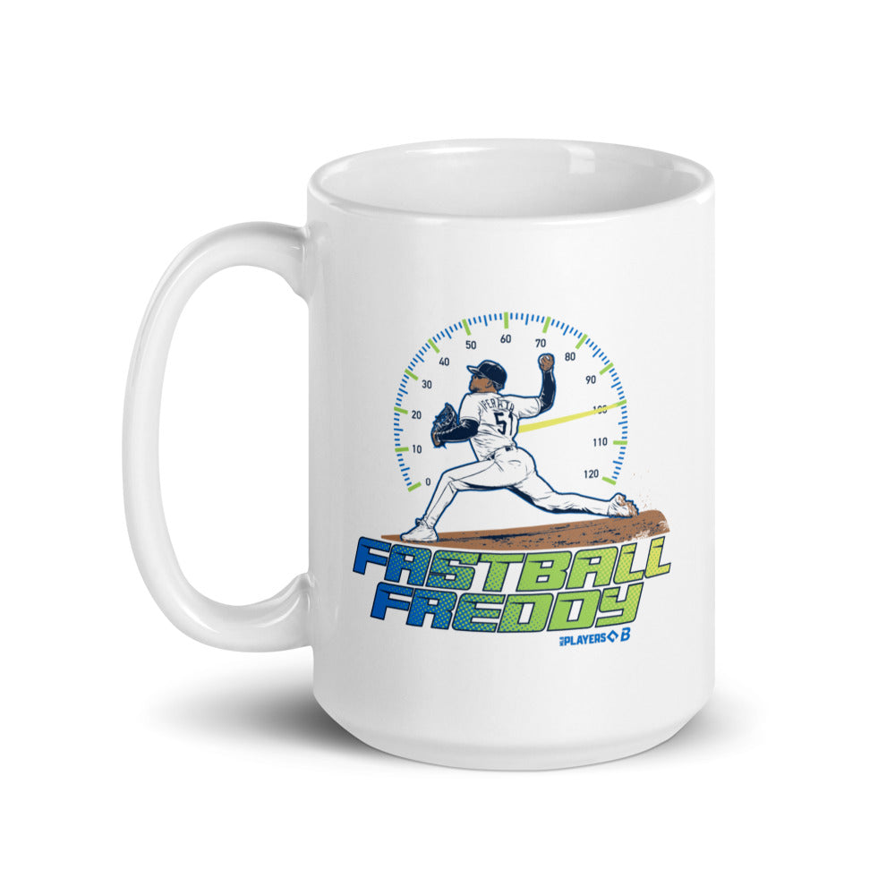 Freddy Peralta: Tampa Bay Fastball Freddy Mug (15 oz)