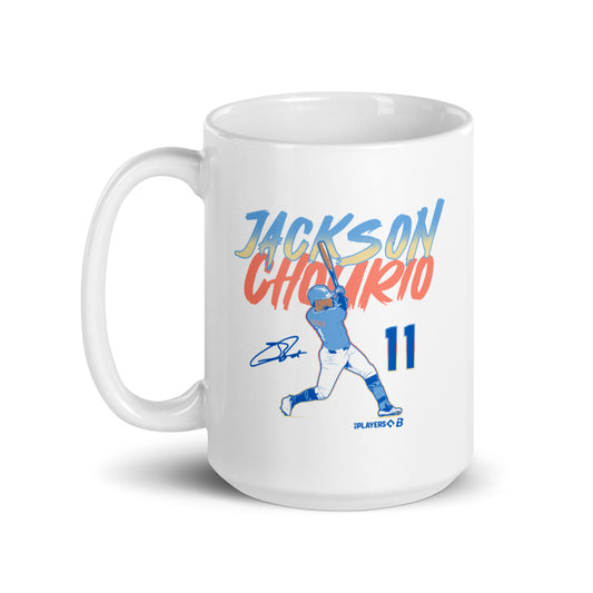 Jackson Chourio: Slugger Swing Number Mug (15 oz)