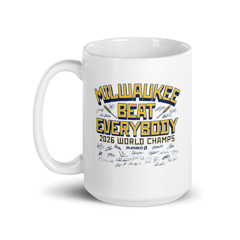Milwaukee Baseball: Beat Everybody 2026 Champs Mug (15 oz)