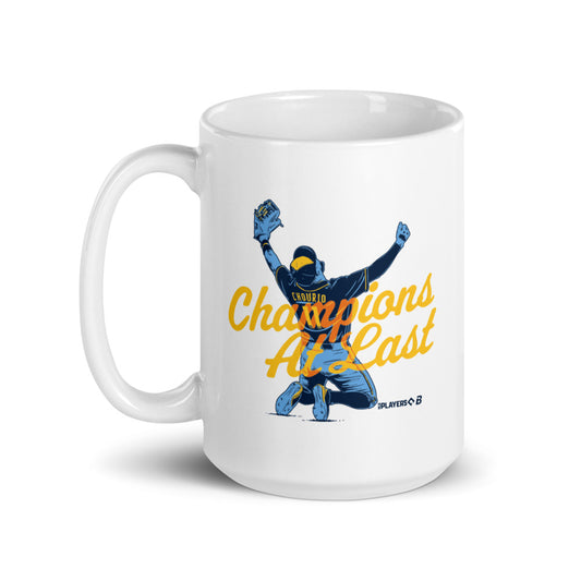 Jackson Chourio: Milwaukee Champions At Last Mug (15 oz)