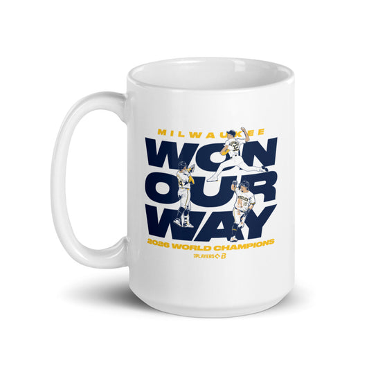 Milwaukee Baseball: Won Our Way Stack World Champions Mug (15 oz)