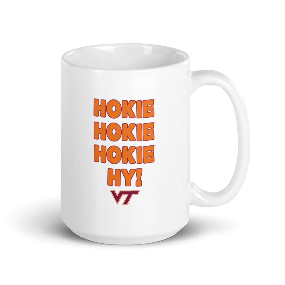 Virginia Tech Hokies: Hokie Hokie Hokie Hy Slogan Mug (15 oz)