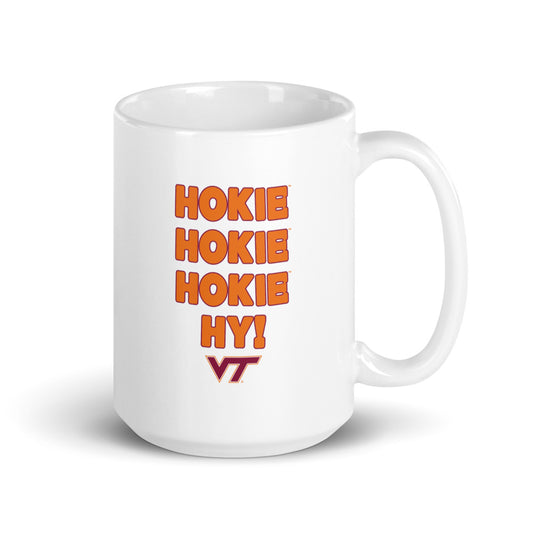 Virginia Tech Hokies: Hokie Hokie Hokie Hy Slogan Mug (15 oz)
