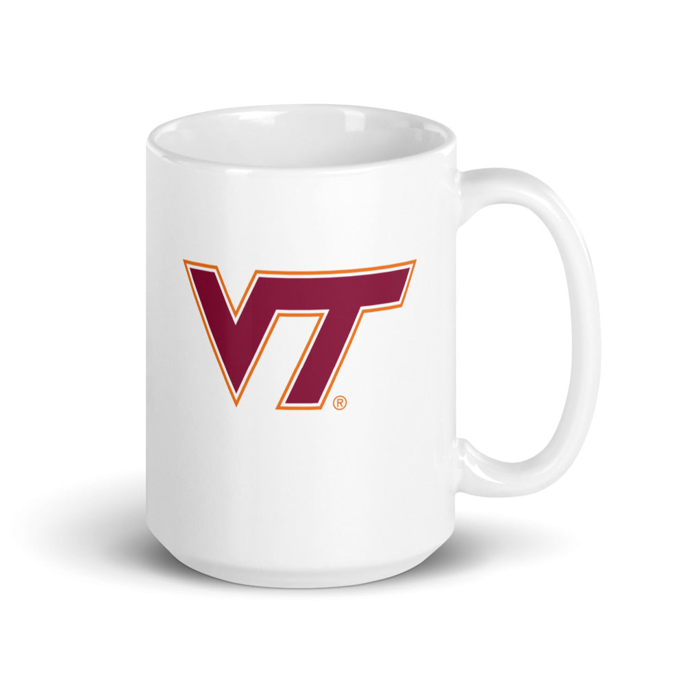 Virginia Tech Hokies: Primary Logo (White) Mug (15 oz)