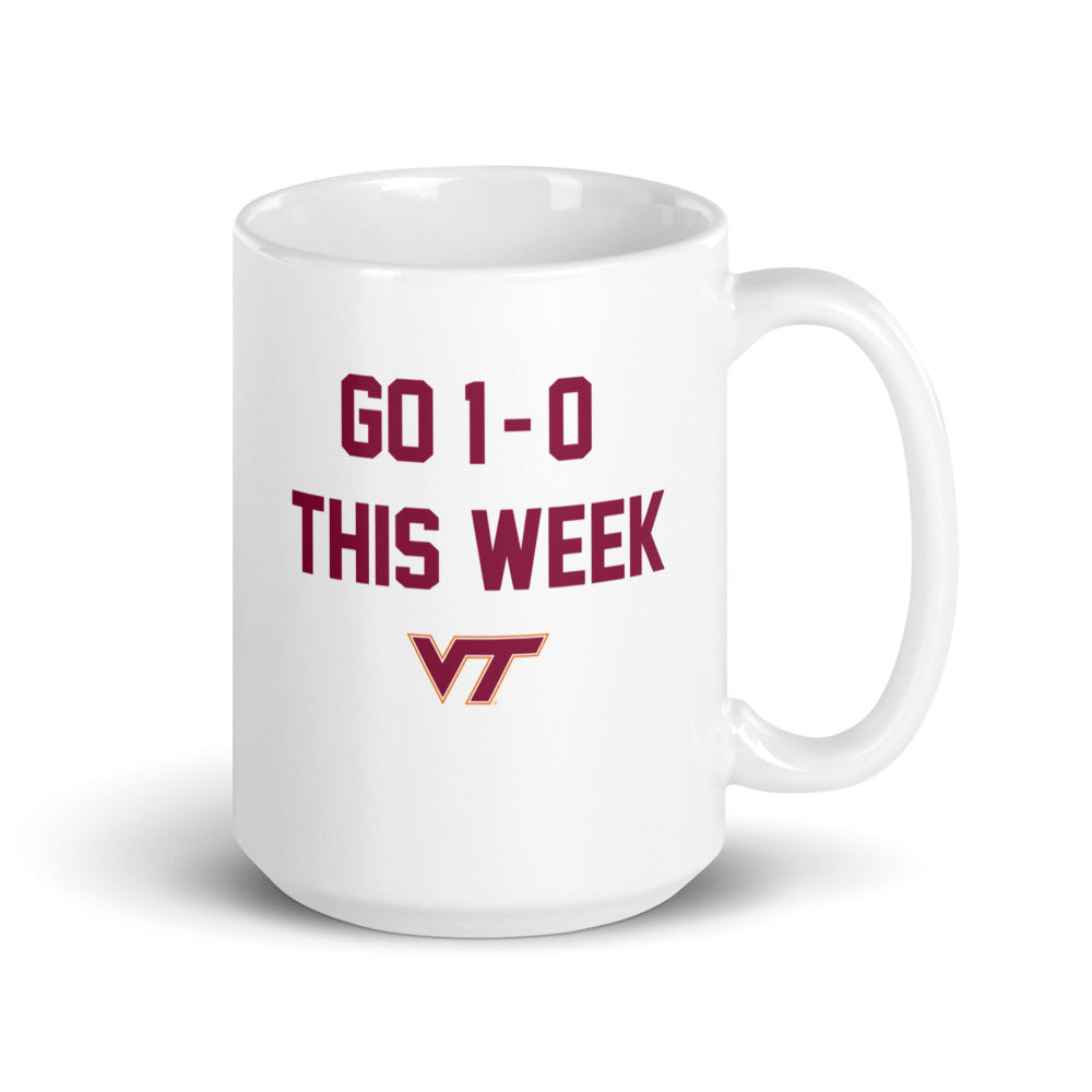 Virginia Tech Football: Go 1-0 This Week Mug (15 oz)