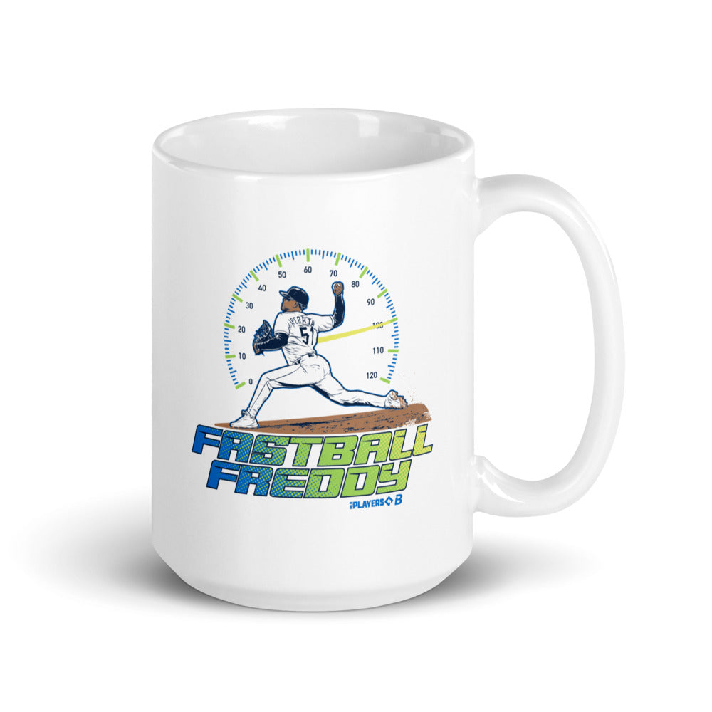 Freddy Peralta: Tampa Bay Fastball Freddy Mug (15 oz)