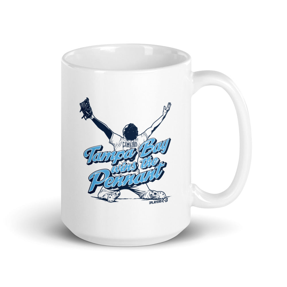 Junior Caminero: Tampa Bay Wins The Pennant Mug (15 oz)