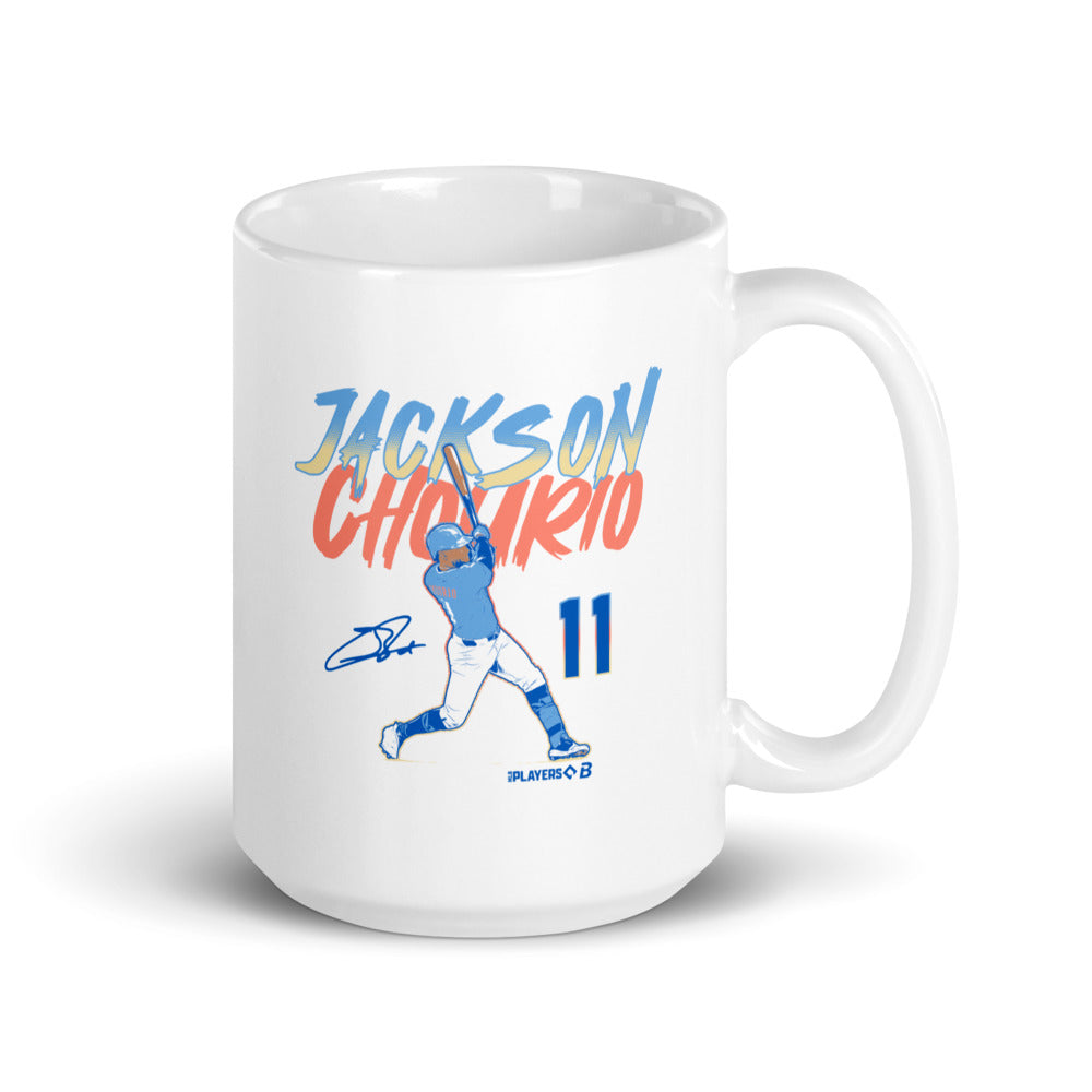 Jackson Chourio: Slugger Swing Number Mug (15 oz)