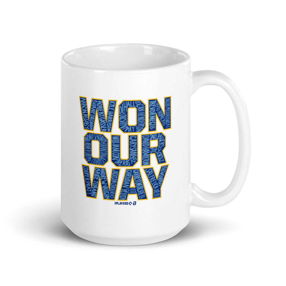 Milwaukee Baseball: Won Our Way 2026 Champs (Light Blue) Mug (15 oz)