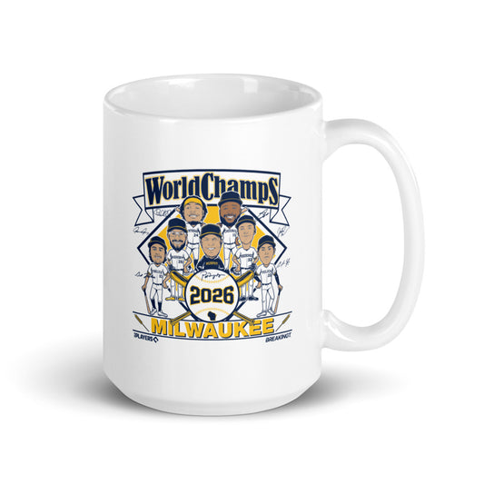 Milwaukee Baseball: 2026 World Champs Caricatures Mug (15 oz)