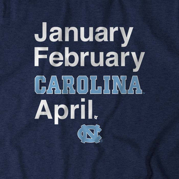 North Carolina Basketball: January February Carolina April