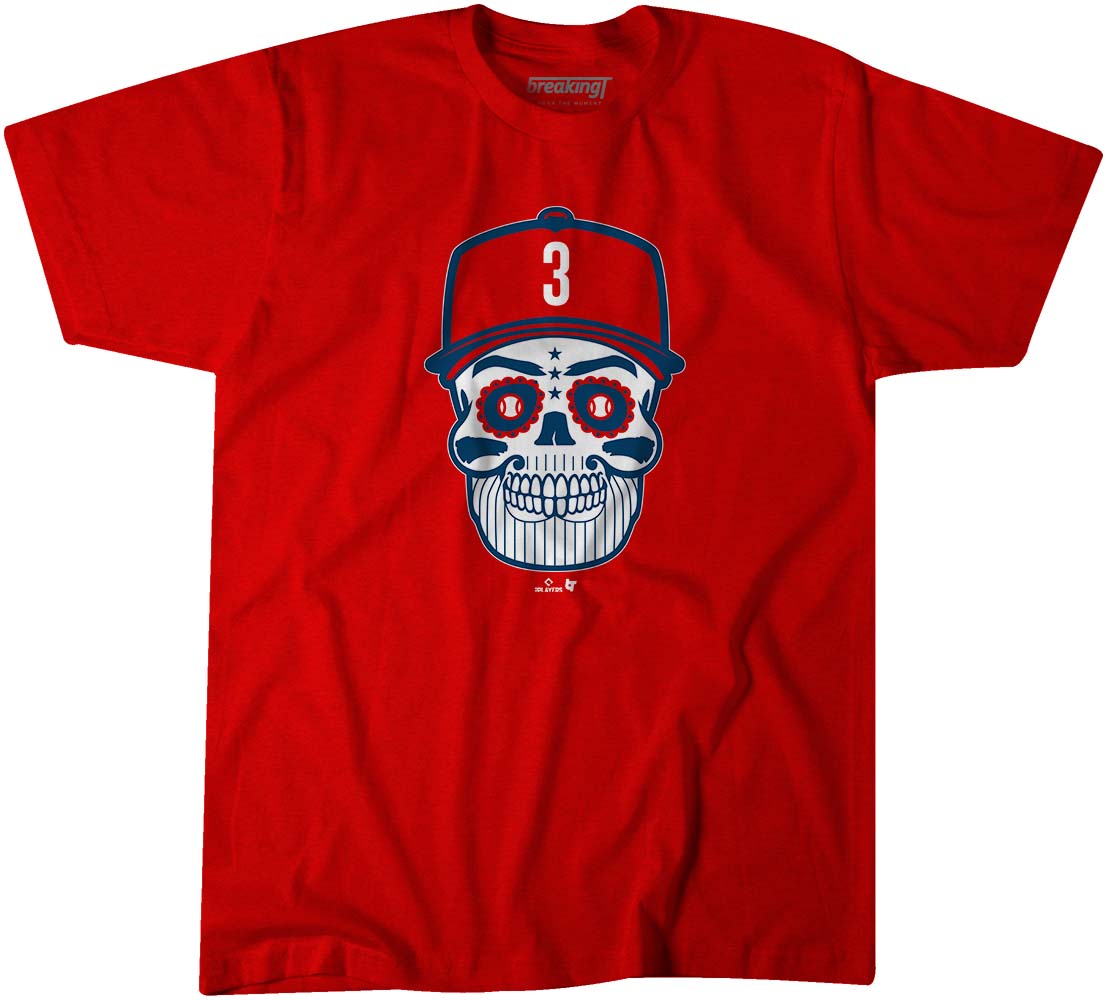 Bryce Harper: Sugar Skull, Adult T-Shirt / 2XL - MLB - Sports Fan Gear | breakingt