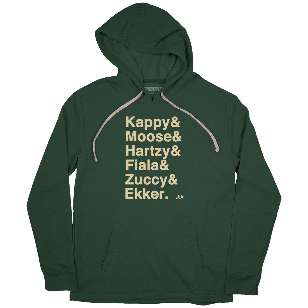 Kappy & Moose & Hartzy & Fiala & Zuccy & Ekker Minnesota Wild T-Shirt,  hoodie, sweater, long sleeve and tank top