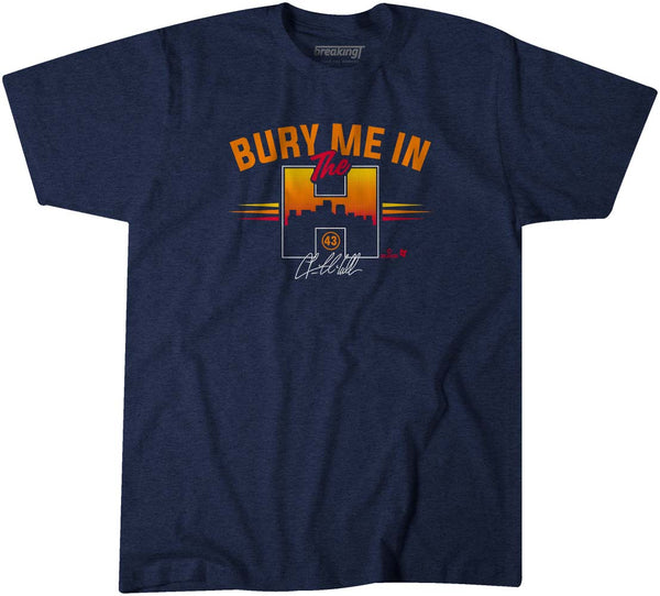 Lance McCullers Jr.: Bury Me in The H, Adult T-Shirt / 2XL - MLB - Sports Fan Gear | breakingt