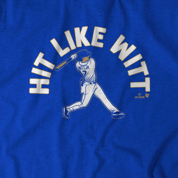 Bobby Witt Jr: Hit Like Witt, Youth T-Shirt / Medium - MLB - Sports Fan Gear | breakingt