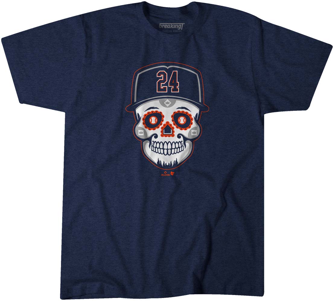Atlanta Braves Sugar Skull Tee Shirt Women's 3XL / Navy Blue