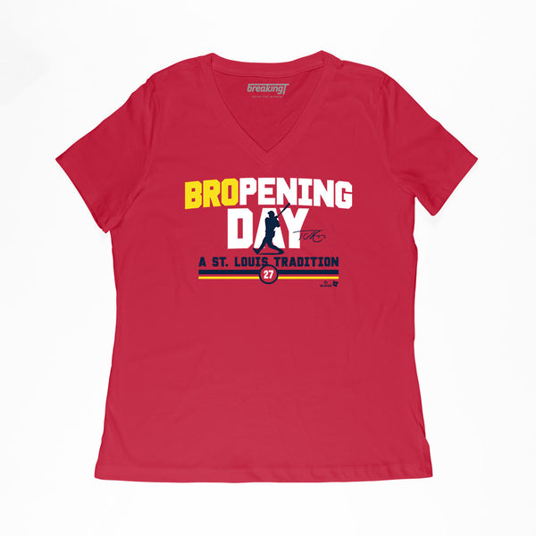 Tyler O'Neill: BROpening Day, Women's V-Neck T-Shirt / Small - MLB - Sports Fan Gear | breakingt