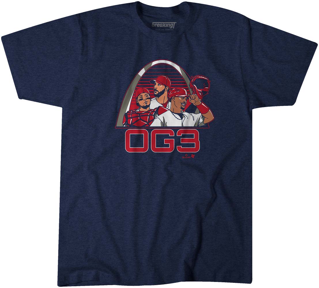 Yadier Molina, Adam Wainwright, and Albert Pujols: Og3, Adult T-Shirt / Medium - MLB - Sports Fan Gear | breakingt