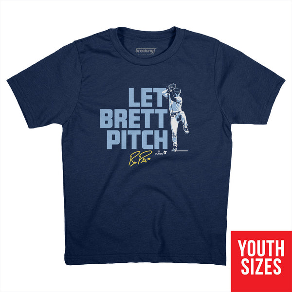 Brett Phillips: Let Brett Pitch Shirt Tampa- MLBPA Licensed- BreakingT