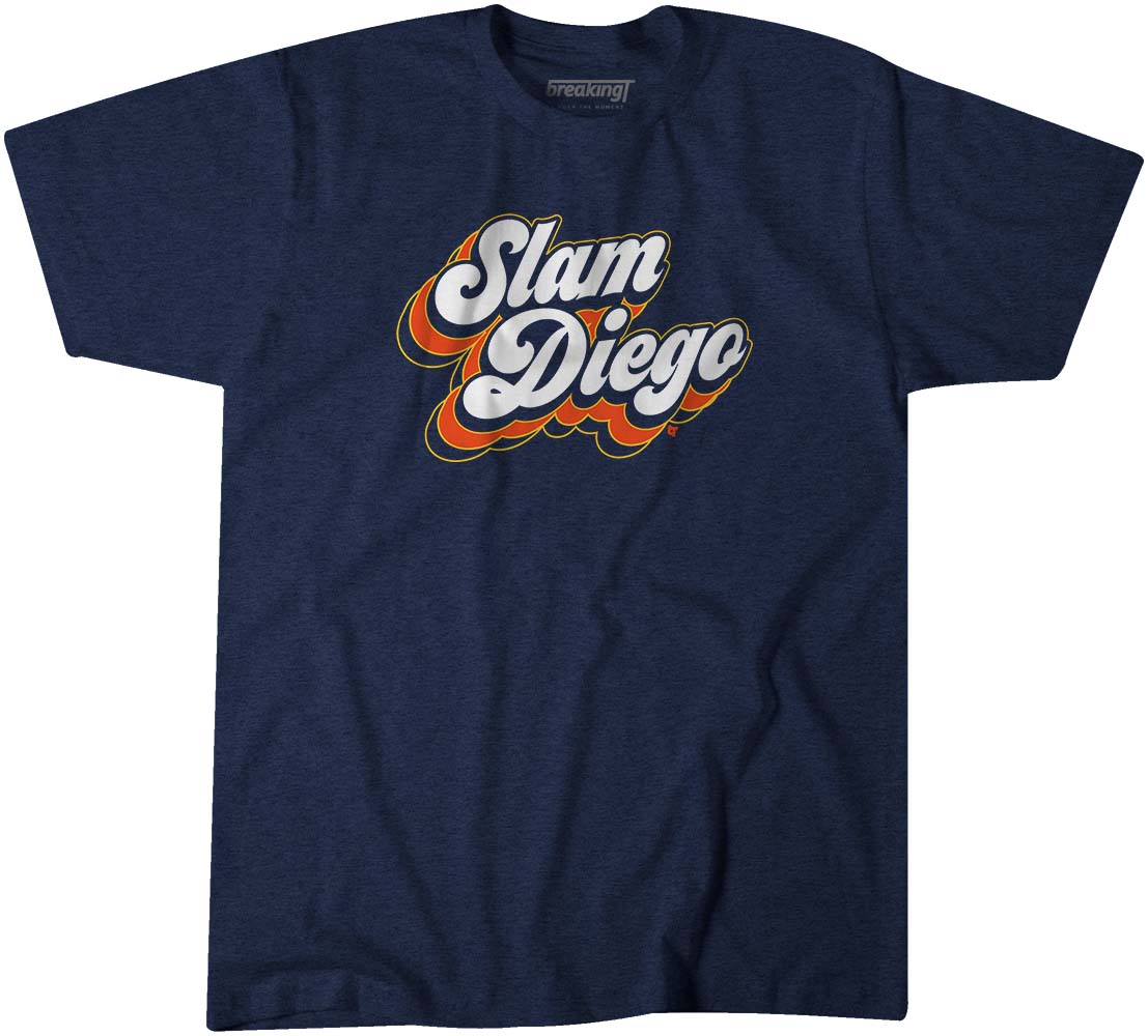 Slam Diego Retro Script Shirt + Hoodie, San Diego -BreakingT