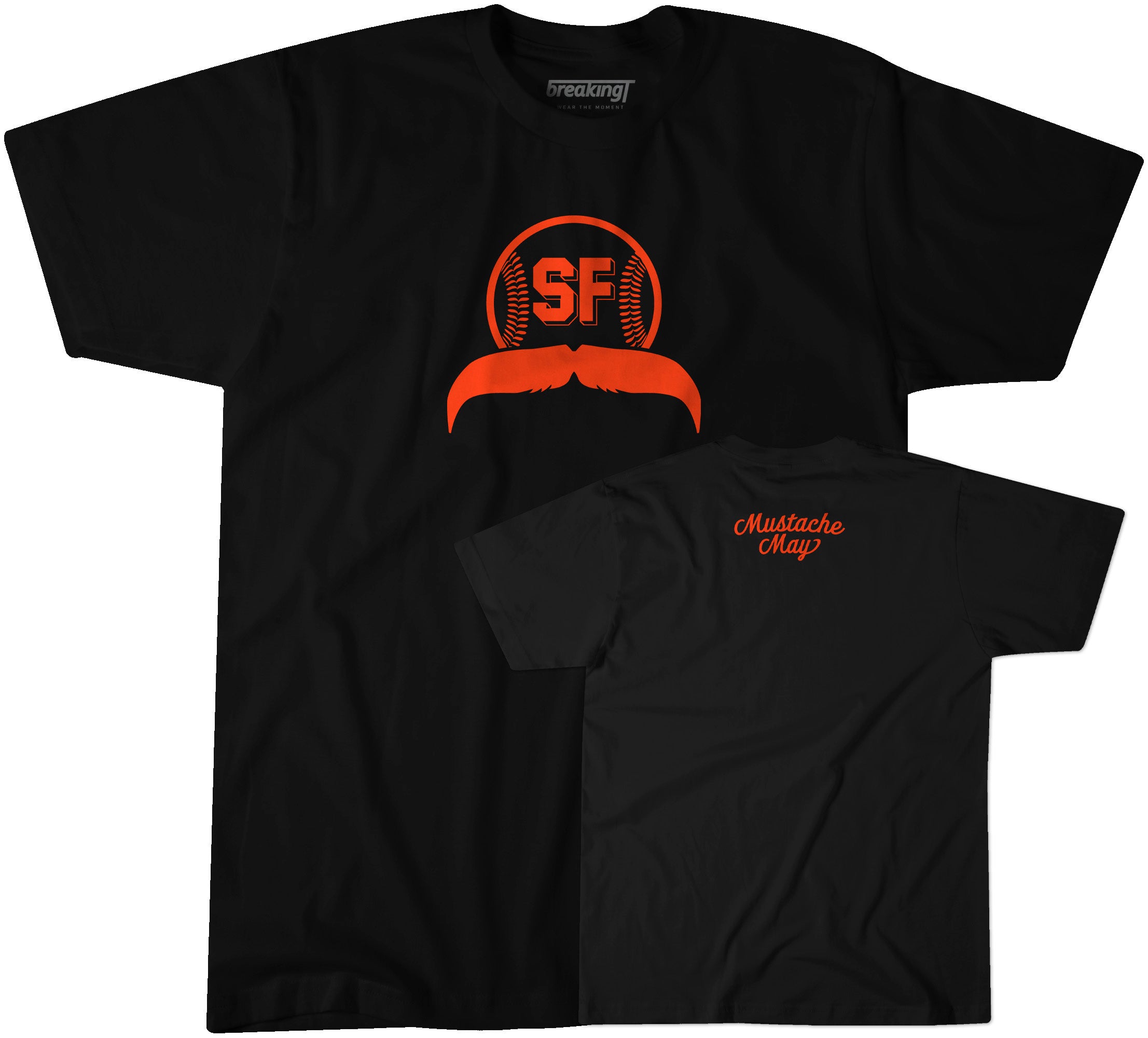 San Francisco Mustache May, Adult T-Shirt / Medium - MLB - Sports Fan Gear | breakingt