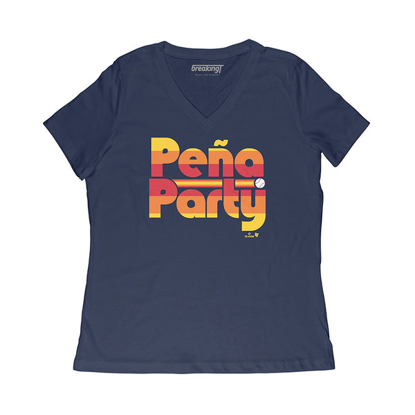 Jeremy Peña Party, Women's V-Neck T-Shirt / Medium - MLB - Sports Fan Gear | breakingt