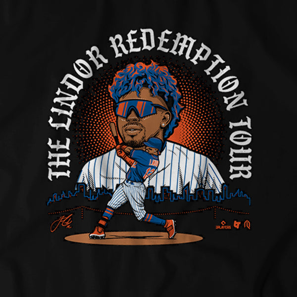 Francisco Lindor: Redemption Tour, Women's V-Neck T-Shirt / Large - MLB_AthleteLogos - Sports Fan Gear | breakingt