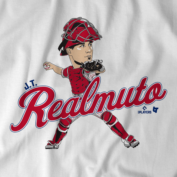 JT Realmuto Caricature Shirt+Hoodie, Philly -MLBPA Licensed- BreakingT
