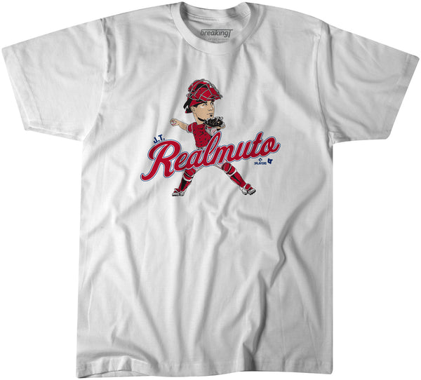 J.T. Realmuto: Caricature, Adult T-Shirt / 2XL - MLB - Sports Fan Gear | breakingt