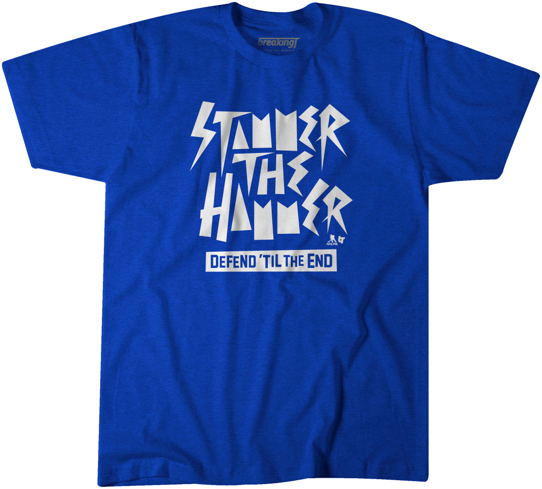 Steven Stamkos Stammer The Hammer Text Defend 'Til The End Shirt