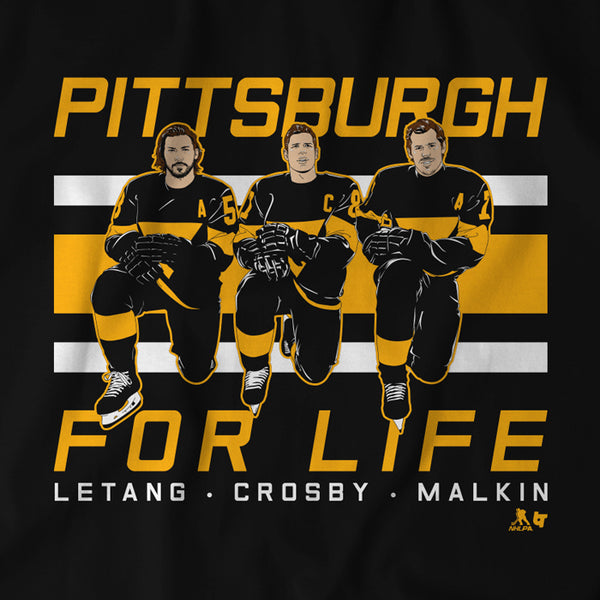 Kris Letang Sidney Crosby and Evgeni Malkin Pittsburgh Penguins