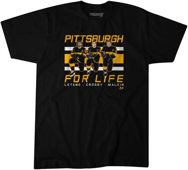 Kris Letang, Sidney Crosby, and Evgeni Malkin: Pittsburgh for Life, Youth T-Shirt / Medium - NHL - Sports Fan Gear | breakingt