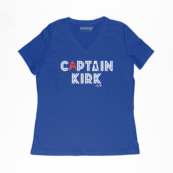 Alejandro Kirk: Captain Kirk, Women's V-Neck T-Shirt / Medium - MLB - Sports Fan Gear | breakingt