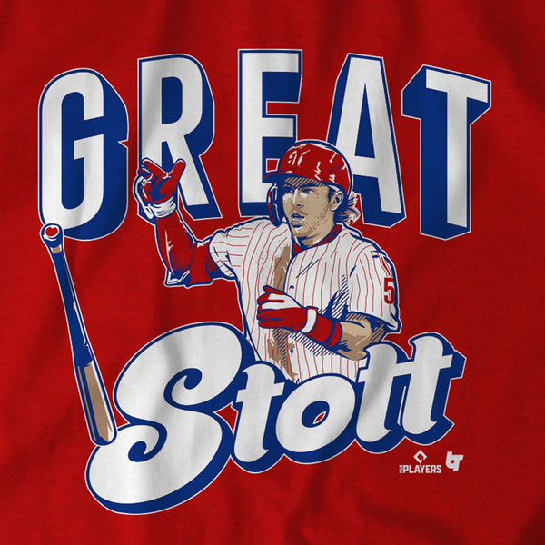 Bryson Stott: Great Stott, Women's V-Neck T-Shirt / Medium - MLB - Sports Fan Gear | breakingt
