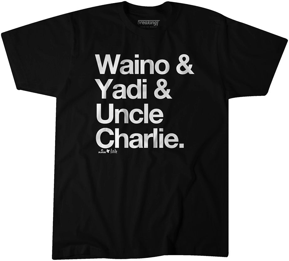 Adam Wainwright & Yadier Molina: Waino & Yadi & Uncle Charlie, Adult T-Shirt / Black / 2XL - MLB_cardinalsgifs - Black - Sports Fan Gear | breakingt