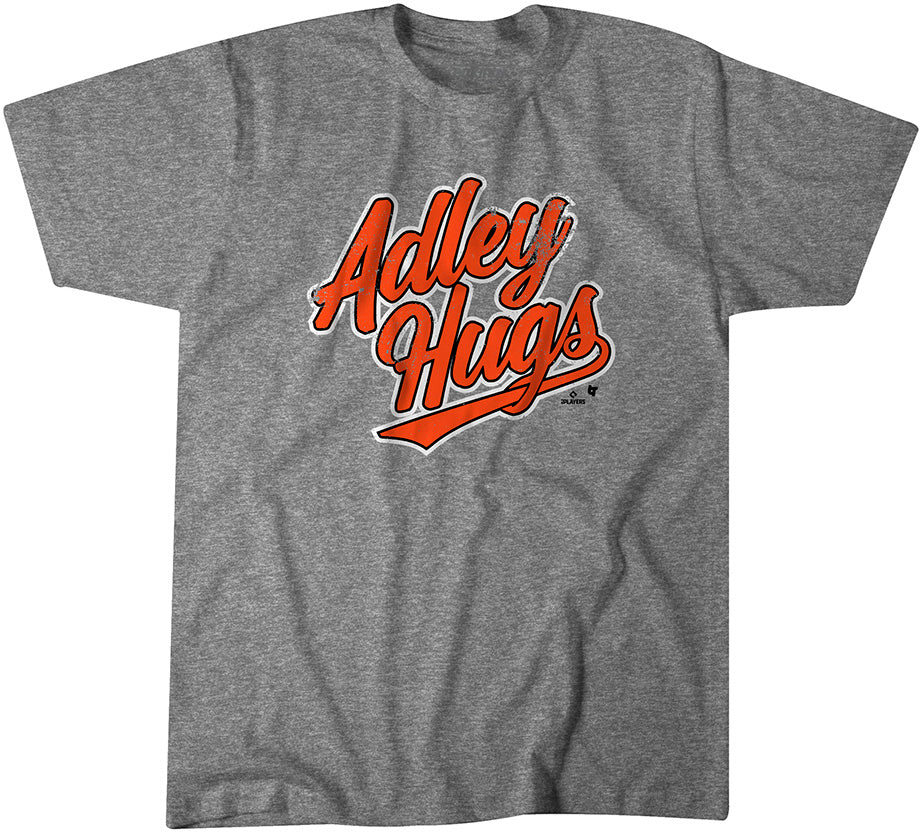 breakingt Adley Rutschman - Hugs Script - Baltimore Baseball T-Shirt
