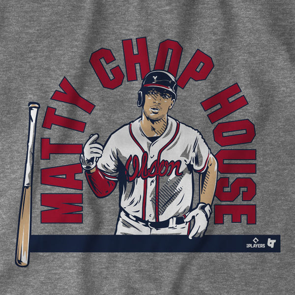 Matt Olson: Matty Chop House, Women's V-Neck T-Shirt / Small - MLB - Sports Fan Gear | breakingt