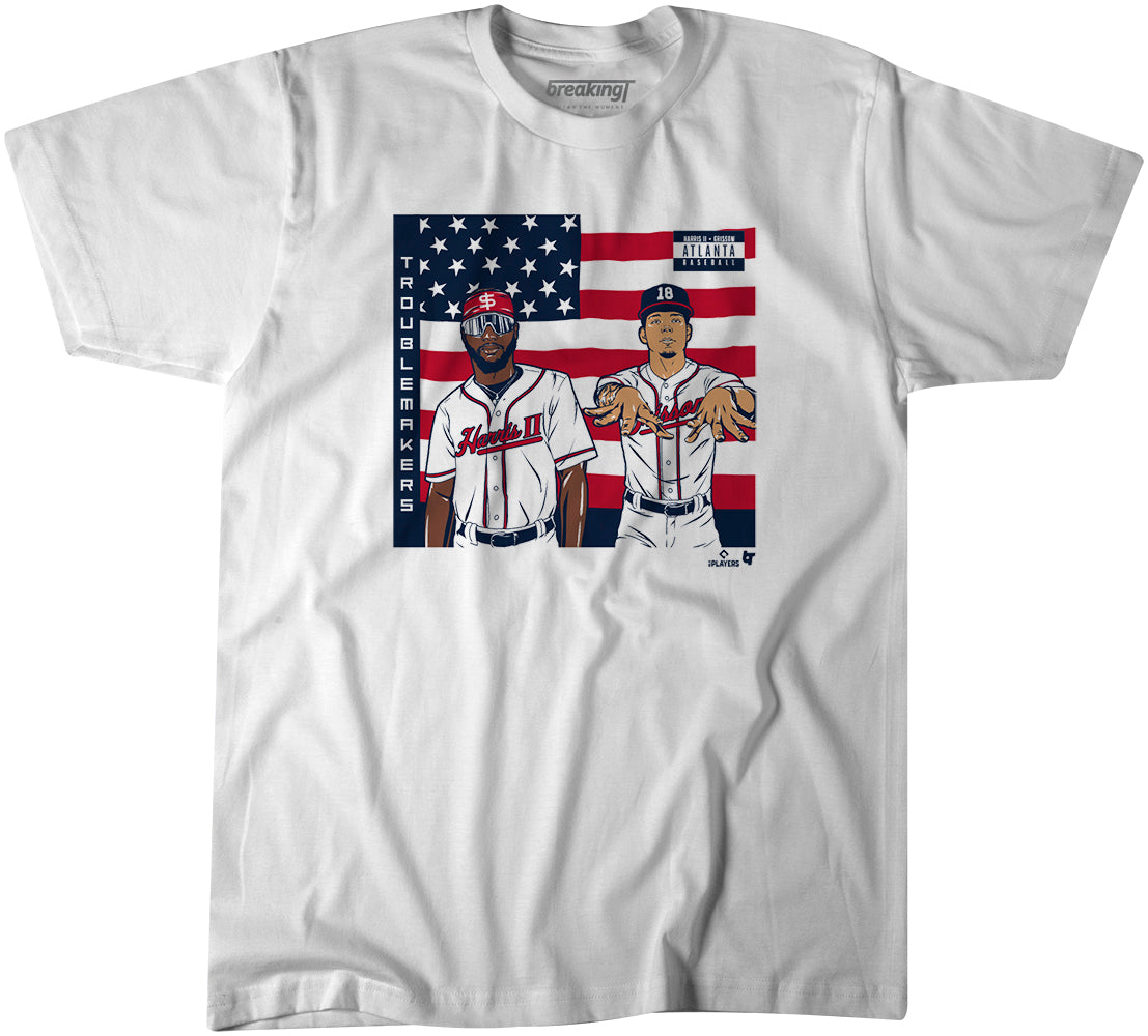 Atlanta braves michael harris II and vaughn grissom the troublemakers 2022  shirt, hoodie, sweater, long sleeve and tank top