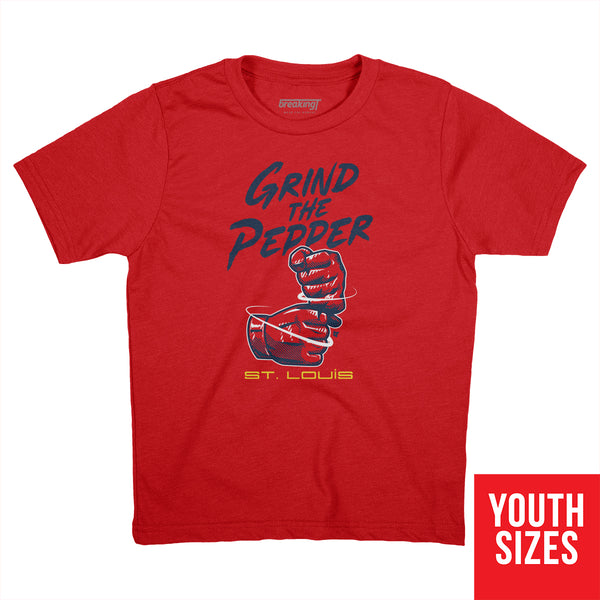Grind the Pepper Shirt + Hoodie - St. Louis Baseball - BreakingT