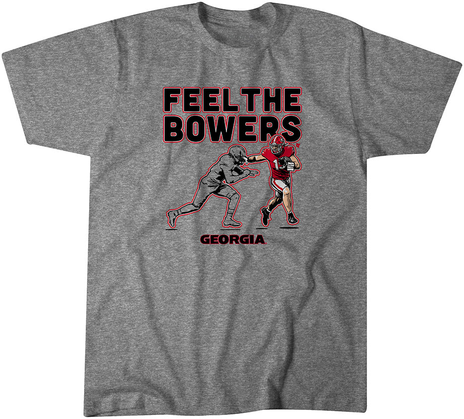 Georgia Football: Brock Bowers Feel The Bowers, Youth T-Shirt / Medium - College Football - Sports Fan Gear | BreakingT