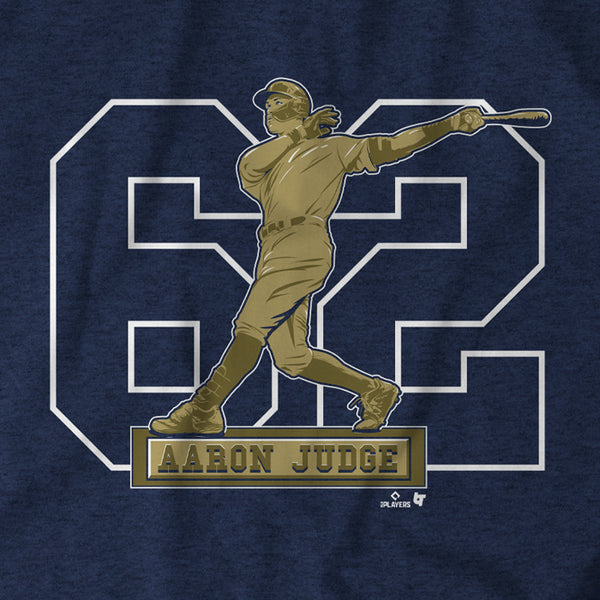  Record 62 Aaron Judge New York MLBPA T-Shirt : Sports