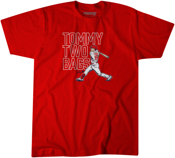 Tommy Edman: Tommy Two Bags, Adult T-Shirt / Medium - MLB - Sports Fan Gear | breakingt