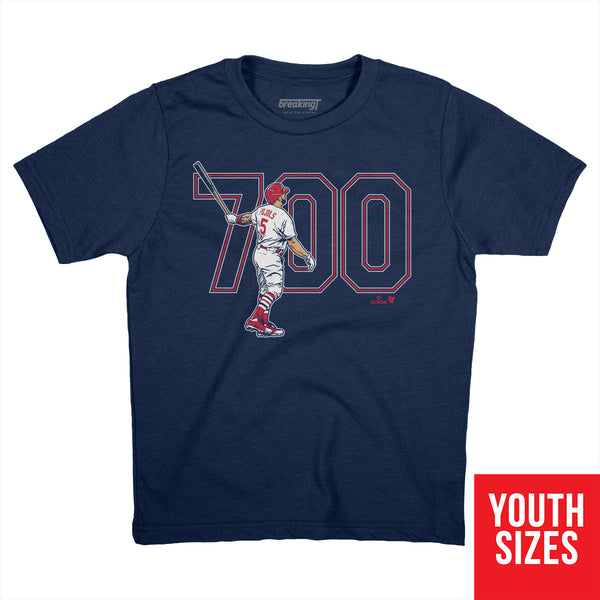 Albert Pujols: 700, Youth T-Shirt / Navy / Small - MLB - Navy - Sports Fan Gear | breakingt