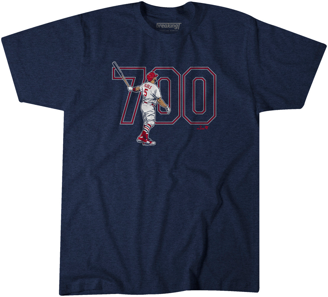 Buy Albert Pujols 4th all-time leader 700 shirt For Free Shipping