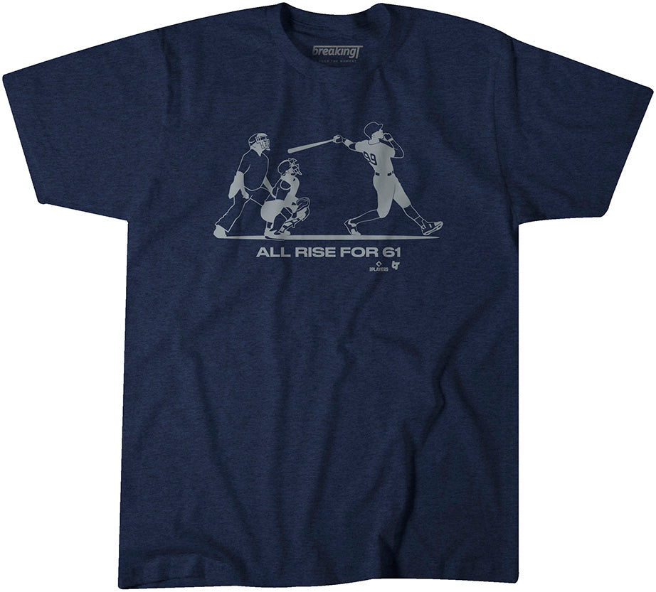 Aaron Judge: All Rise for 61, Youth T-Shirt / Medium - MLB - Sports Fan Gear | breakingt