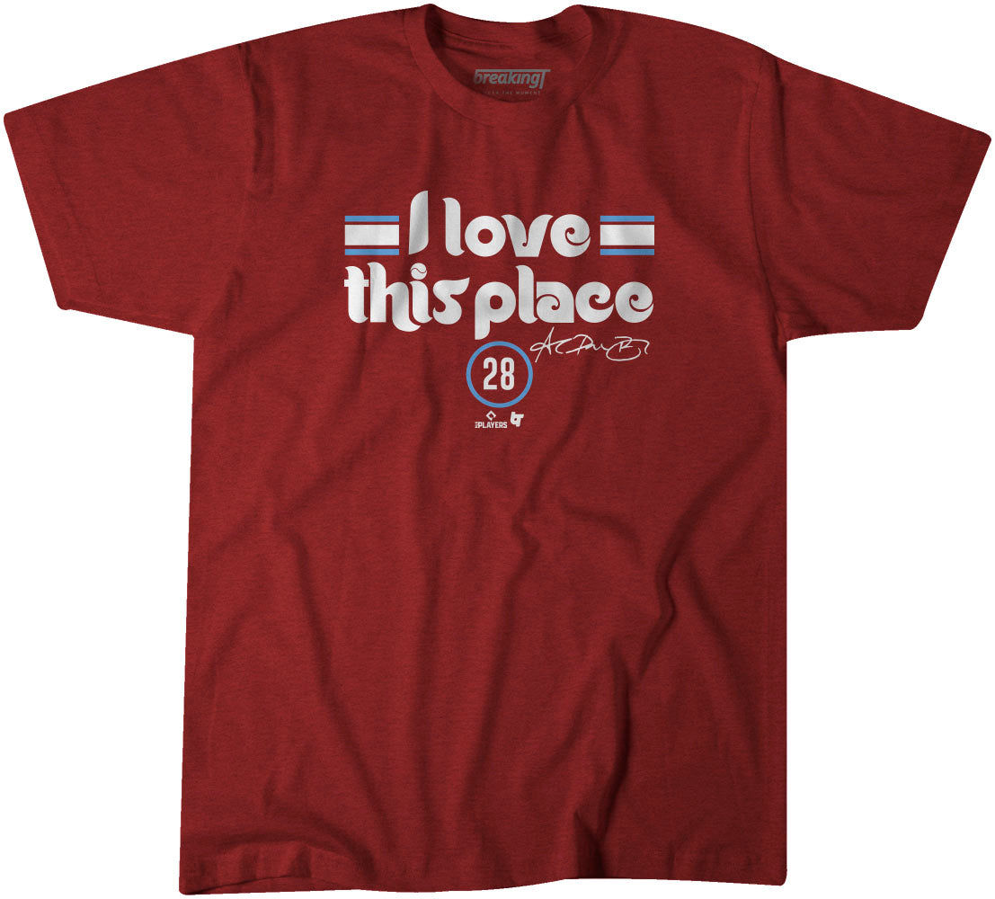 Alec Bohm: I Love This Place, Adult T-Shirt / 2XL - MLB - Sports Fan Gear | breakingt